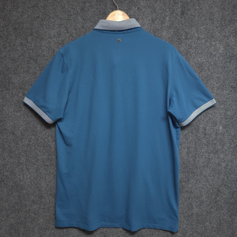 Greyson Shirt Mens Large Blue Performance Golf Casual Polo Short Sleeve Preppy - Picture 4 of 9
